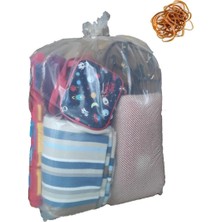 Dekals 10 Adet Şeffaf Lastikli 80X110 Battal Boy Kokusuz Kalın Ev Taşıma Poşeti Taşınma Nakliye Çuvalı