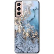 Gramaphone Galaxy S21 Kılıf Hd Desen Baskılı Arka Kapak - Eski Mermer