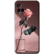 Gramaphone Vivo Y21S Kılıf Hd Desen Baskılı Arka Kapak + Kırılmaz Cam - Retro Gül