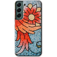 Gramaphone Galaxy S22 Kılıf Hd Desen Baskılı Arka Kapak - Mozaik Çiçek