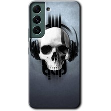 Gramaphone Galaxy S22 Kılıf Hd Desen Baskılı Arka Kapak - Müzik Kurukafa
