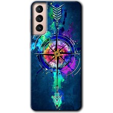 Gramaphone Galaxy S21 Kılıf Hd Desen Baskılı Arka Kapak - Gizemli Pusula