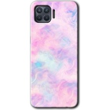 Gramaphone Oppo Reno 4 Lite Kılıf Hd Desen Baskılı Arka Kapak - Pembe-Duman