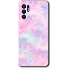 Gramaphone Oppo Reno 6 Kılıf Hd Desen Baskılı Arka Kapak - Pembe-Duman