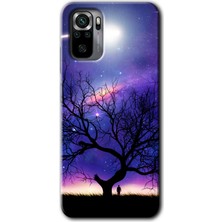 Gramaphone Redmi Note 10S Kılıf Hd Desen Baskılı Arka Kapak - Uzay Silüet