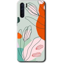 Gramaphone Oppo A91 Kılıf Hd Desen Baskılı Arka Kapak - Vektör Çiçekler