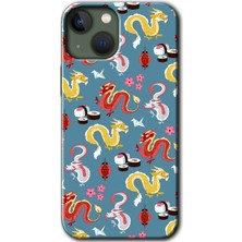 Gramaphone Apple iPhone 13 Kılıf Hd Desen Baskılı Arka Kapak - Funky Dragon