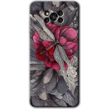 Gramaphone Poco X3 Nfc Kılıf Hd Desen Baskılı Arka Kapak + Kırılmaz Cam - Kelebek Ömrü