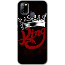 Gramaphone Infinix Smart 5 Kılıf Hd Desen Baskılı Arka Kapak + Kırılmaz Cam - King