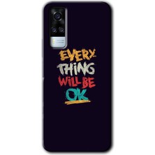 Gramaphone Vivo Y53S Kılıf Hd Desen Baskılı Arka Kapak + Kırılmaz Cam - Everything