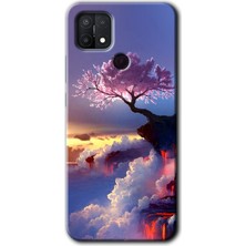 Gramaphone Oppo A15S Kılıf Hd Desen Baskılı Arka Kapak - Wash Red Wall