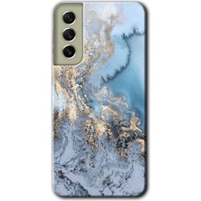 Gramaphone Galaxy S21 Fe Kılıf Hd Desen Baskılı Arka Kapak + Kırılmaz Cam - Eski Mermer