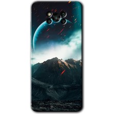 Gramaphone Poco X3 Pro Kılıf Hd Desen Baskılı Arka Kapak + Kırılmaz Cam - Uzay Gökyüzü
