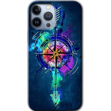Gramaphone Apple iPhone 13 Pro Max Kılıf Hd Desen Baskılı Arka Kapak - Gizemli Pusula