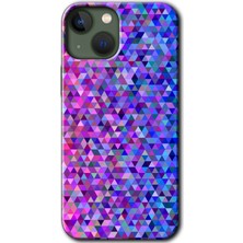 Gramaphone Apple iPhone 13 Kılıf Hd Desen Baskılı Arka Kapak + Kırılmaz Cam - Pixel Mozaik