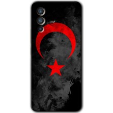 Gramaphone Vivo V23 5g Kılıf Hd Desen Baskılı Arka Kapak + Kırılmaz Cam - Black Ayyıldız