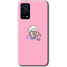 Gramaphone Oppo A55 Kılıf Hd Desen Baskılı Arka Kapak + Kırılmaz Cam - Bad Grandmother