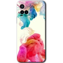 Gramaphone Vivo Y33S Kılıf Hd Desen Baskılı Arka Kapak + Kırılmaz Cam - Gökkuşağı Color