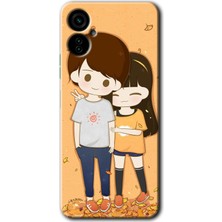 Gramaphone Tecno Spark 9 Pro Kılıf Hd Desen Baskılı Arka Kapak + Kırılmaz Cam - Şıpsevdi Çift