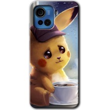 Gramaphone Casper Via F30 Plus Kılıf Hd Desen Baskılı Arka Kapak - Üzgün Pikaçu