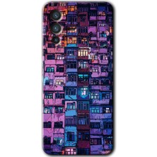 Gramaphone Vivo V23 5g Kılıf Hd Desen Baskılı Arka Kapak + Kırılmaz Cam - Şehir Görünümü