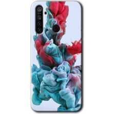 Gramaphone Realme 5i Kılıf Hd Desen Baskılı Arka Kapak + Kırılmaz Cam - Renkli Karışım