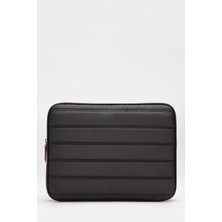 Morca Macbook Kılıf Notebook Çanta Tablet Laptop Kılıfı 13"-13,3" Çizgili Su Geçirmez Kumaş Siyah