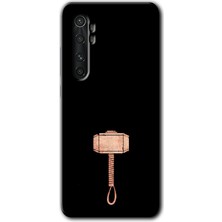 Gramaphone Xiaomi Mi Note 10 Lite Kılıf Hd Desen Baskılı Arka Kapak + Kırılmaz Cam - Thor Çekiç