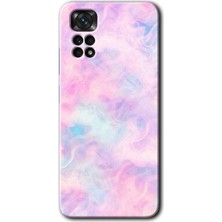 Gramaphone Redmi Note 11S 5g Global Kılıf Hd Desen Baskılı Arka Kapak + Kırılmaz Cam - Pembe-Duman