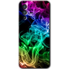 Gramaphone Vivo V23 5g Kılıf Hd Desen Baskılı Arka Kapak + Kırılmaz Cam - Smoke Colorful
