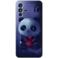 Gramaphone Vivo V23 5g Kılıf Hd Desen Baskılı Arka Kapak + Kırılmaz Cam - Bebek Panda