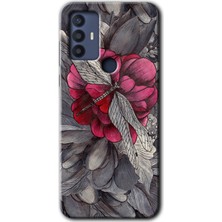 Gramaphone Tcl 30 Se Kılıf Hd Desen Baskılı Arka Kapak + Kırılmaz Cam - Kelebek Ömrü