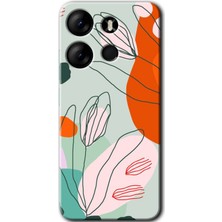 Gramaphone Tecno Spark Go 2023 Uyumlu Kılıf Hd Desen Baskılı Arka Kapak - Vektör Çiçekler