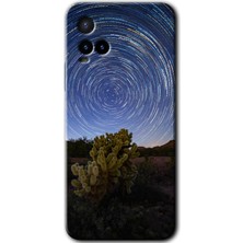 Gramaphone Vivo Y21 Kılıf Hd Desen Baskılı Arka Kapak + Kırılmaz Cam - Eclipse Sky