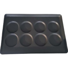 Erginoks Hamburger Ekmek Tavası - 40X60 cm - Yapışmaz Kaplamalı - Kalıp 3 (100 G) - 8 Göz