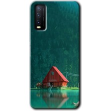 Gramaphone Vivo Y20 Kılıf Hd Desen Baskılı Arka Kapak - House In Woods