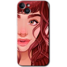 Gramaphone Apple iPhone 14 Plus Kılıf Hd Desen Baskılı Arka Kapak - Kızıl Kız