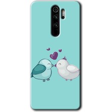Gramaphone Redmi Note 8 Pro Kılıf Hd Desen Baskılı Arka Kapak + Kırılmaz Cam - Mutlu Kuşlar