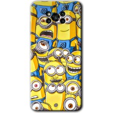 Gramaphone Poco X3 Nfc Kılıf Hd Desen Baskılı Arka Kapak - Minion Ordusu