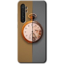 Gramaphone Xiaomi Mi Note 10 Lite Kılıf Hd Desen Baskılı Arka Kapak + Kırılmaz Cam - Clocks Artwork