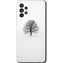Gramaphone Galaxy A72 Kılıf Hd Desen Baskılı Arka Kapak + Kırılmaz Cam - Alone Tree