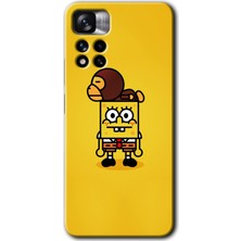 Gramaphone Redmi Note 11 Pro Plus 5g Kılıf Hd Desen Baskılı Arka Kapak + Kırılmaz Cam - Sünger Bob