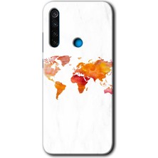 Gramaphone Redmi Note 8 Kılıf Hd Desen Baskılı Arka Kapak + Kırılmaz Cam - Eski Mermer