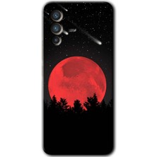 Gramaphone Vivo V23 5g Kılıf Hd Desen Baskılı Arka Kapak + Kırılmaz Cam - Kanlı Ay