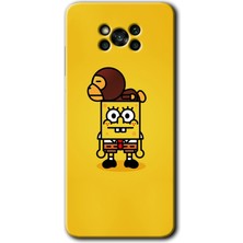 Gramaphone Poco X3 Pro Kılıf Hd Desen Baskılı Arka Kapak + Kırılmaz Cam - Sünger Bob