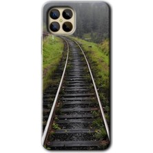 Gramaphone Omix X600 Kılıf Hd Desen Baskılı Arka Kapak + Kırılmaz Cam - Tren Yolu