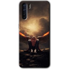 Gramaphone Oppo A91 Kılıf Hd Desen Baskılı Arka Kapak - Wings Of Power
