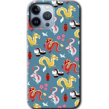 Gramaphone Apple iPhone 13 Pro Max Kılıf Hd Desen Baskılı Arka Kapak - Funky Dragon
