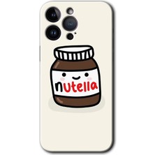 Gramaphone Apple iPhone 14 Pro Kılıf Hd Desen Baskılı Arka Kapak - Nutella Aşkım