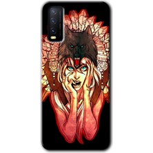 Gramaphone Vivo Y11S Kılıf Hd Desen Baskılı Arka Kapak - Kurt Kız